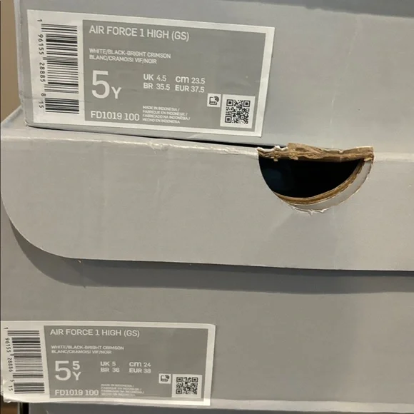 Nike Big Kids Air Force 1 High FD1019 100